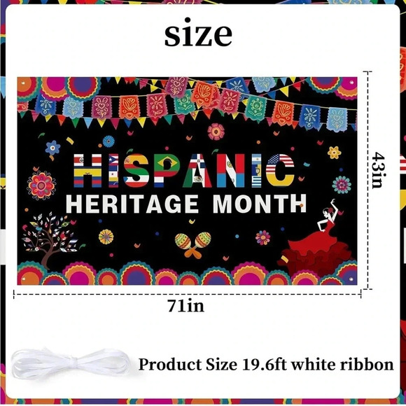 Hispanic Heritage month banner  NEW
Sept 15-Oct 15th - Picture 2 of 3